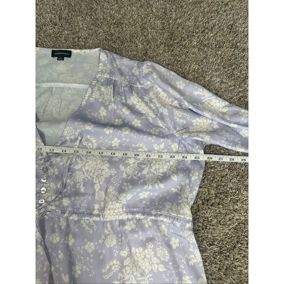 Summersalt The Cinched Waist Caftan Dress vintage floral lavender Maxi Boho M - Picture 7 of 14